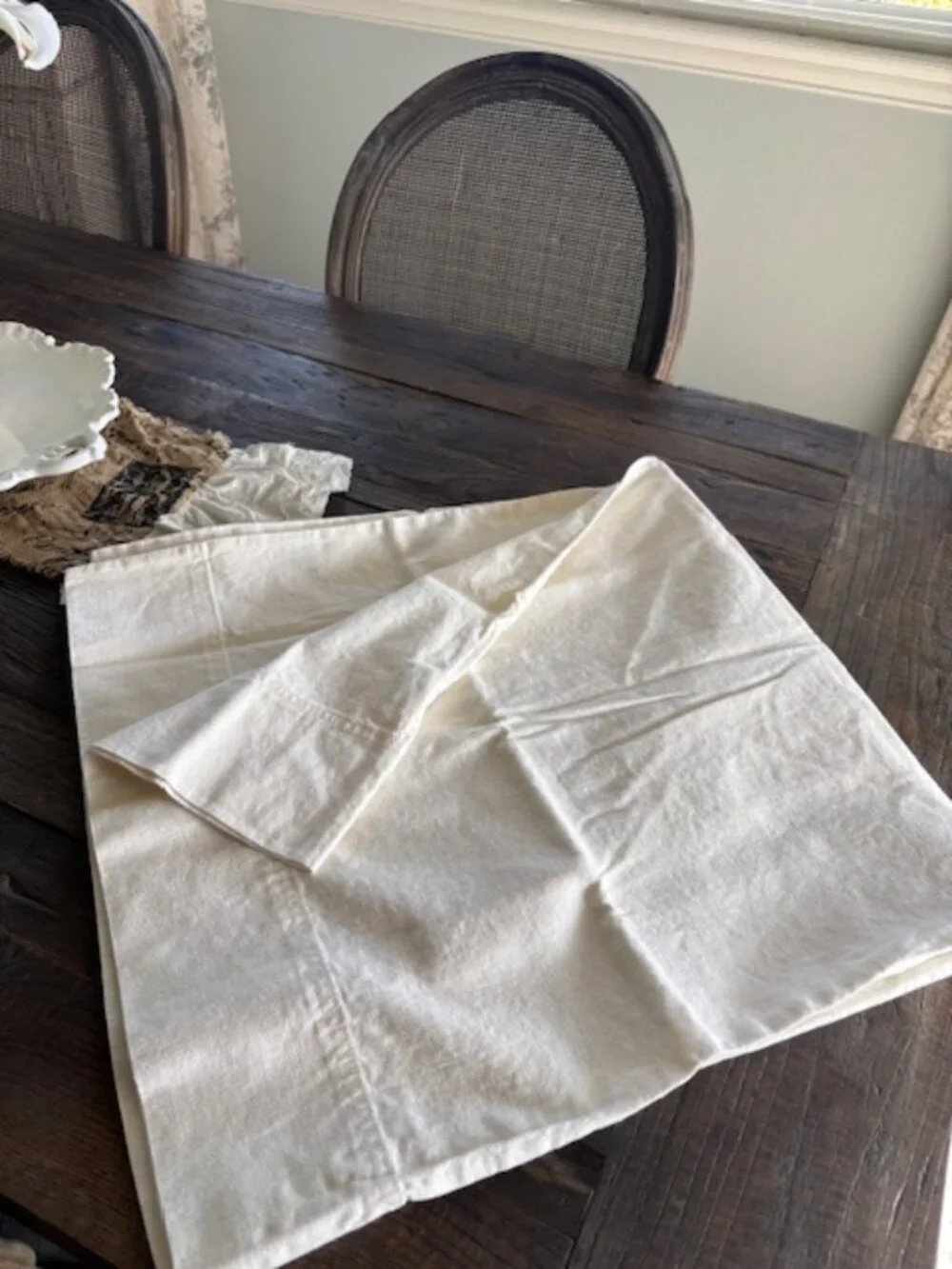 NEW Crate & Barrel King Ivory Linen pillowcases - REDUCED! Set of two.